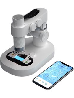 Wholesale— Beaverlab Wireless Digital Microscopes, 8-Color Backlight Dyeing with Slides and Stage, 400x HD Magnification