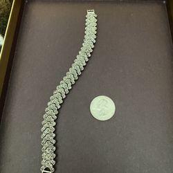 925 Sterling Silver Marcasite Bracelet 