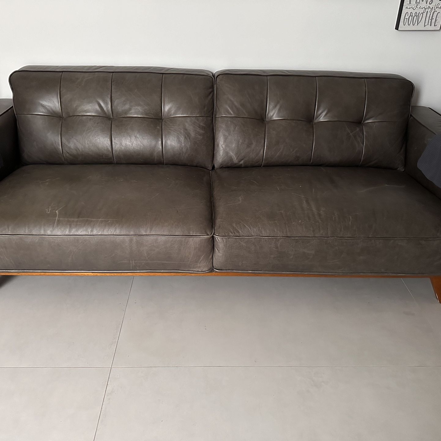 Leather sofa $50
