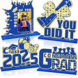 8pack Wood Graduation Decorations For Table Center Pieces Or Photo Props