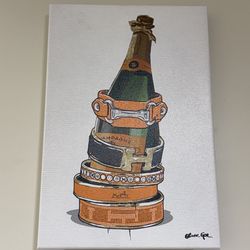 Oliver gal Hermes champagne wall art