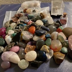 Various Polished Rocks And Crystals