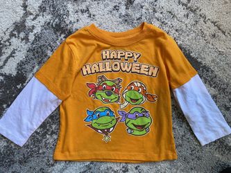 Teenage Mutant Ninja Turtles Happy Halloween Shirt Boys Size 2T TMNT