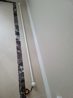 White Rod Drapes Curtain