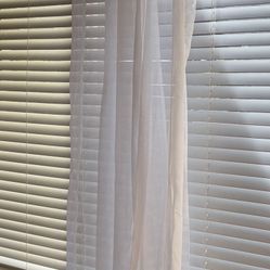 White Shear Curtain Panels