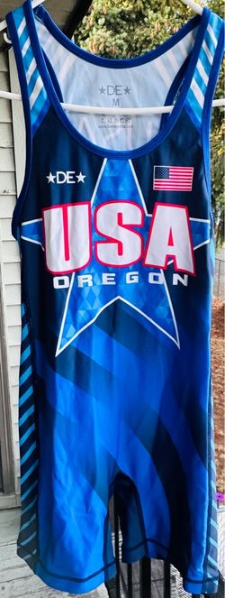 USA Oregon Wrestling Singlet Size Medium
