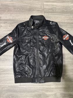 Harley-Davidson Black Leather Moto Jacket S