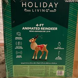 Holiday Living 4 ft. Animated Reindeer Christmas Animatronic