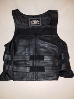 Motorcycle leather vest