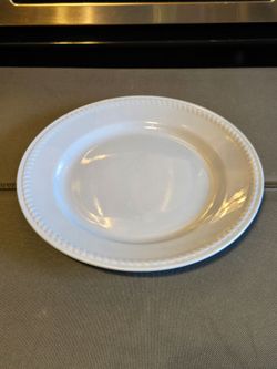 Vintage Homer Laughlin Plate / Kraft Blue 10.5" Dinner Plate / 1930s