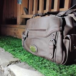 Rosetti Brown Leather Shoulder Bag