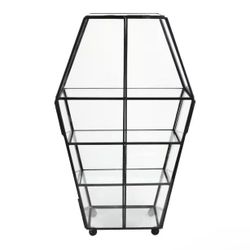 Ashland Glass Coffin Shelves curio cabinet 12” tall