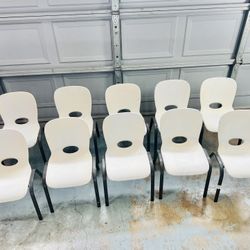 10 Life Time Kids Stackable Chairs