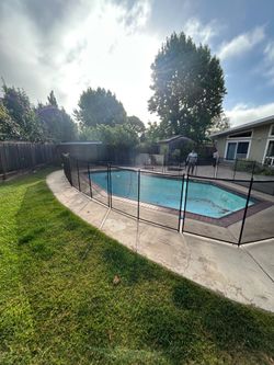 Pool safety fence