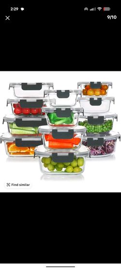 Glass tupperwares paid $25