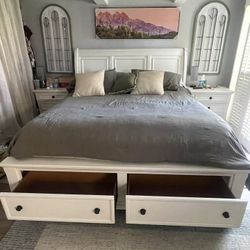 Cal King Bed Frame With Shoe Storage