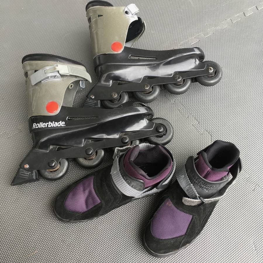 Vintage Rollerblade MetroBlade Adult 7 Inline Skates Purple Black