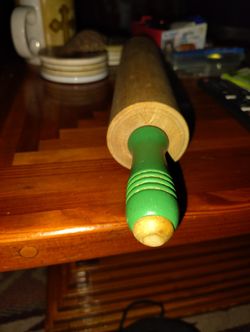 GREENWARE ROLLING PIN $10