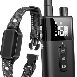 No Shock Dog Training Collar with Remote, Dog Vibration Collar with Controller Beep and Vibrate Only, Safe Lock Waterproof Rechargeable Vibrating Coll