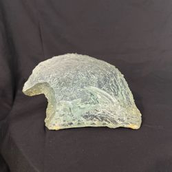 Vintage 70s Lucite Wave Dolphins Sculpture - Retro Acrylic Ocean Art Decor