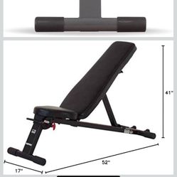 Inspire Fitness Workout Bench for Home Gym - Adjustable Weight Bench for Weightlifting & Abs - Exercise Fitness Equipment - Decline, Incline Bench - A