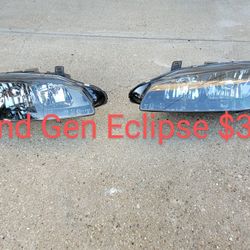 Standard Headlamps With Bulbs 2nd Gen. Mitsubishi Eclipse 