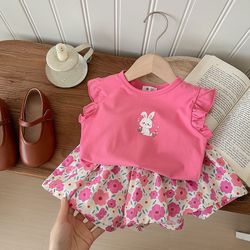New Arrival Little Girls 2 Piece Skirt Suit 