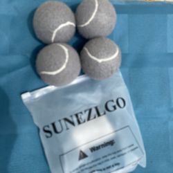 Sunezlgo 4 pc Precut Walker Tennis Gray Balls