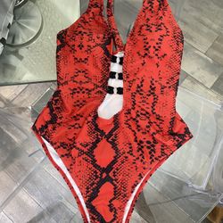 Red Snake Swim Wear/bikini 