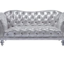Silver loveseat