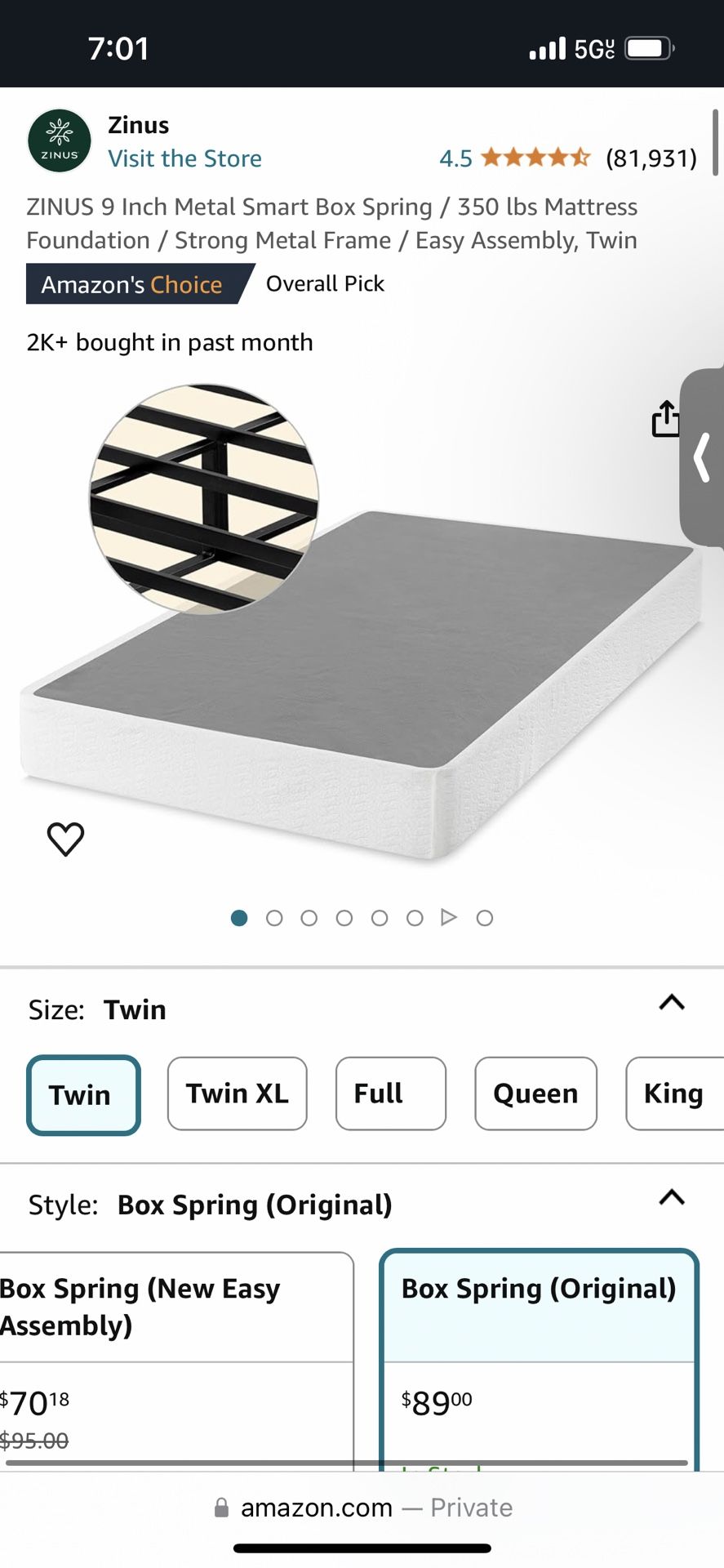 Box Spring For Twin Bed