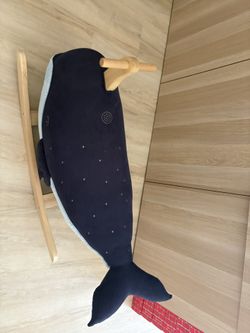 Pottery barn whale Rocking Horse