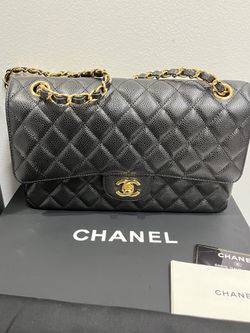 Brand New authentic Chanel Cavier Quilted Black Medium Double Flap