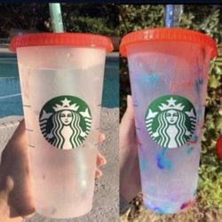 Starbucks Limited Edition Swirl Color Changing Tumbler Cups