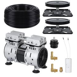 Pond Aerators 5.76CFM Aerartion System for Up to 3 Acre 3/4 HP Compressor 100'Weighted Tubing 2 Diffusers for Outdoor Ponds Water Oxygen Circulation