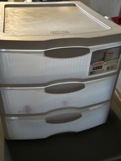 Three Door Desktop Plastic Drawers 