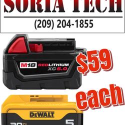 Milwaukee or Dewalt 5.0 Batteries 🔥 SALE 🔥