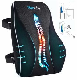 Niceeday Lumbar Support Pillow for Office Chair Car