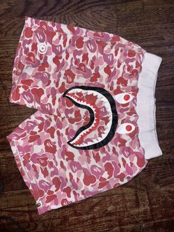BAPE A Bathing Ape Pink Camo Shark Shorts OG Streetwear