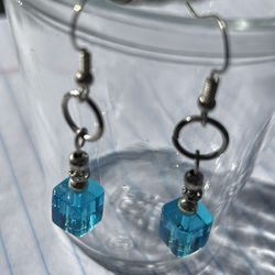 Handmade Blue Drop Earrings 