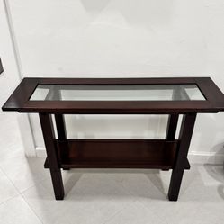 Entryway Entrance Table / Console Table Wood And Glass 