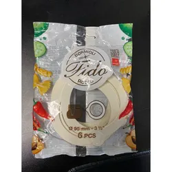 Universal Fido Gaskets - White - Large (90mm - 3.5inch) - Set of 6-NEW-U