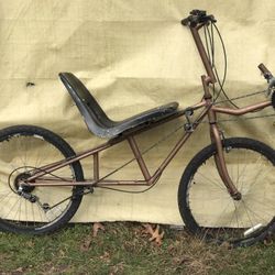 Homemade recumbent bike