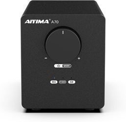 AIYIMA A70 Balanced Stereo Amplifier with PFFB Home Audio Component Receiver,TPA3255 Class D Amp for Desktop Home Theater Bookshelf Speaker,with XLR &