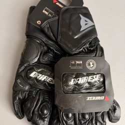 Dainese Leather Motorcycle Gloves – Black (Pair)
