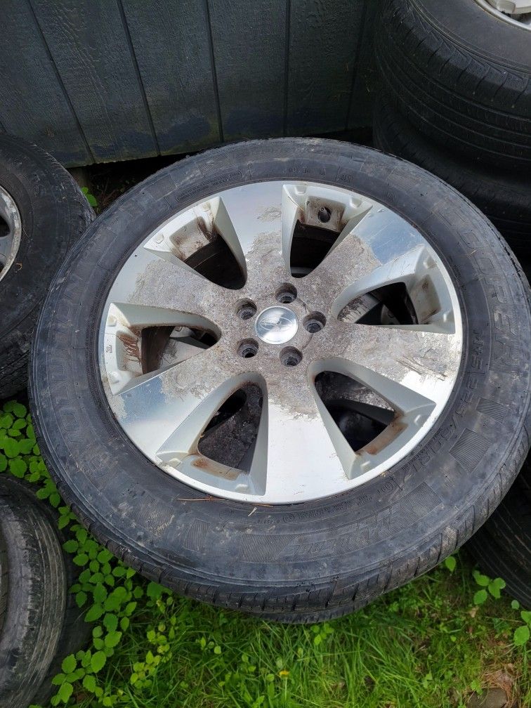 5x100 Aluminum wheels and 17" tires