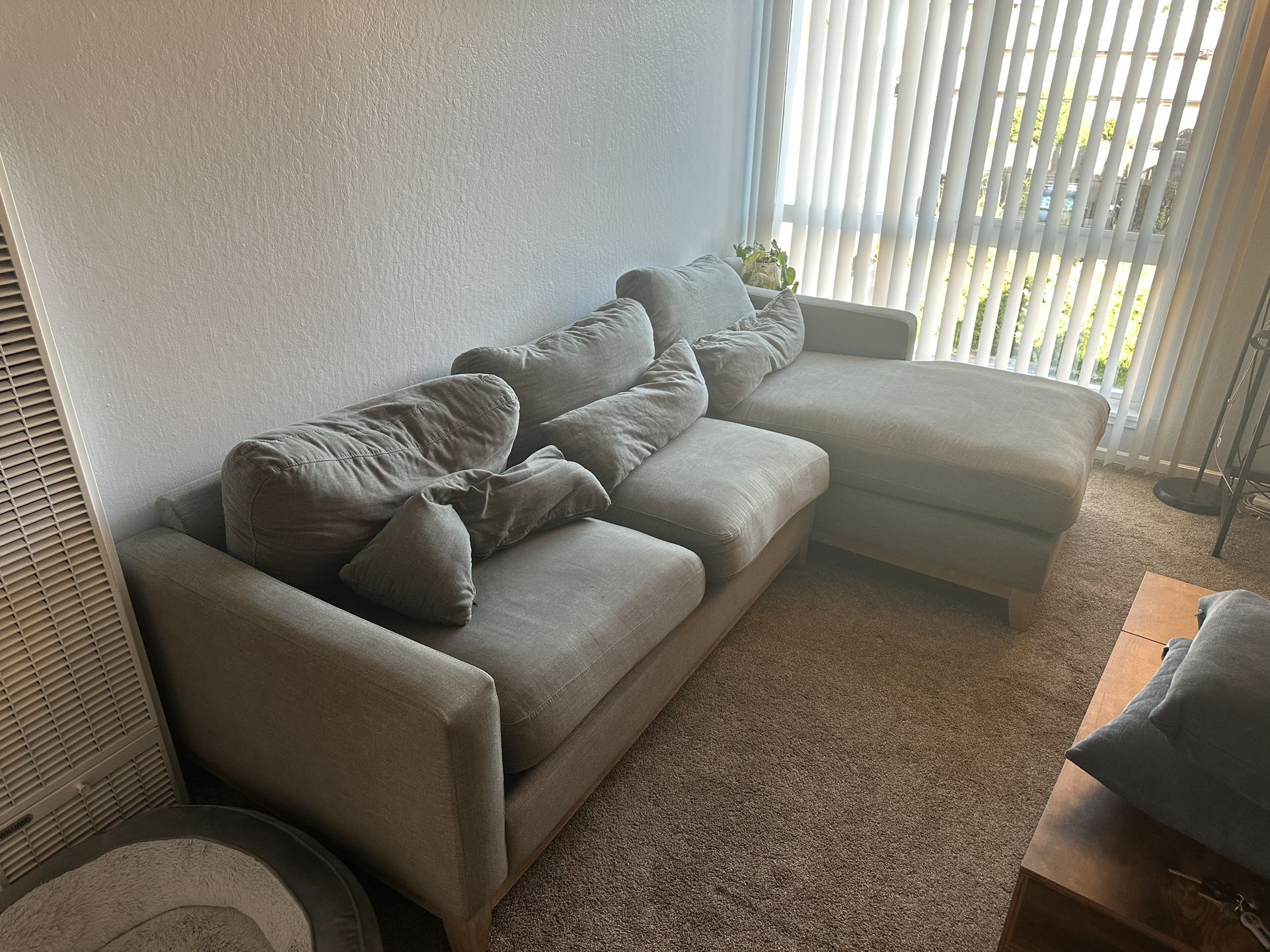 Gray West Elm Couch