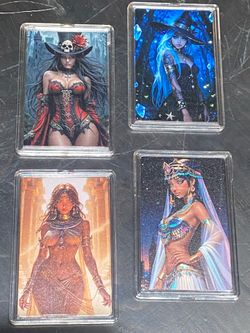 Set of (4) Vixens Copper .999 1 ounce cards