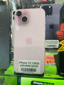 Brand new iPhone 15 unlocked (pink) 128GB