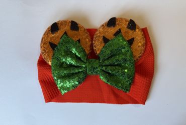 Disney Mouse Ears Baby Head-wrap 5" Bow - Hair Accessories Pumpkin Halloween